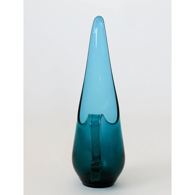 Mid-Century Blue Viking Glass Pitcher For Sale In Milwaukee - Image 6 of 13