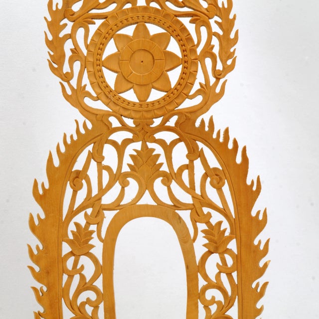 Brown Vintage Chinese Carved Wood Guanyin Statue For Sale - Image 8 of 11