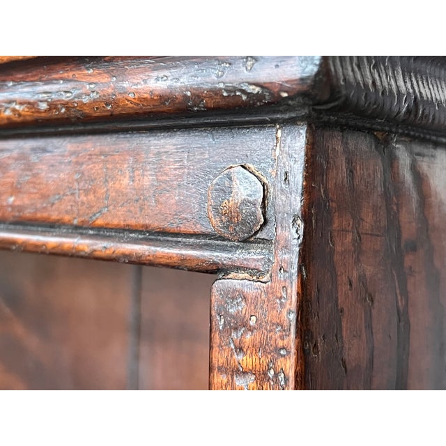Wood Early 19th Century Rustic-Country Spanish Open Bookcase With Gothic Reliefs For Sale - Image 7 of 10