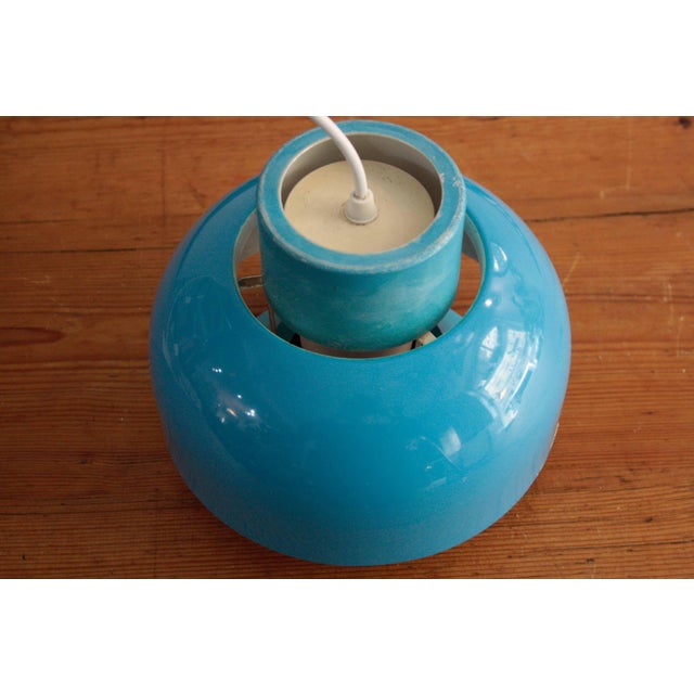 Scandinavian Blue Pendant Lamp, 1970s For Sale - Image 4 of 9