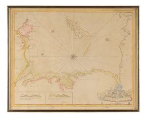 Antique Isle of Man Sea Chart by Capt. Greenvile Collins, 1750