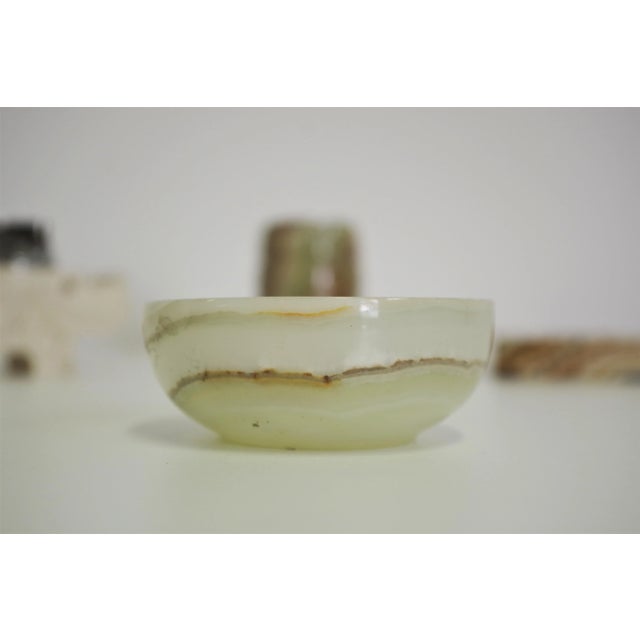 Smoking Accessories in Marble and Onyx, 1970s, Set of 4 For Sale - Image 3 of 13