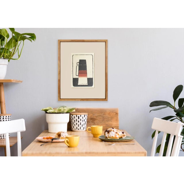This is an original woodblock print, hand-pulled from a small edition of 30, and inspired by my old thermos that I still...