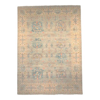 Mia Oushak Rug, Pale Aqua 12x15 For Sale