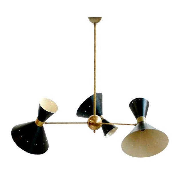 Mid-Century Italian Pendant in Brass, 1960s For Sale - Image 4 of 6