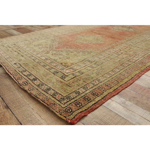 Textile 52250 Vintage Turkish Oushak Rug Runner, 04'09 X 12'10 For Sale - Image 7 of 9