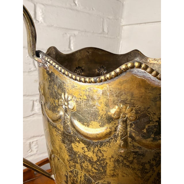 Vintage Extra Large Neoclassical Footed Trophy Urn | Ornate Scalloped Vase/Urn/Champagne Bucket For Sale - Image 14 of 16