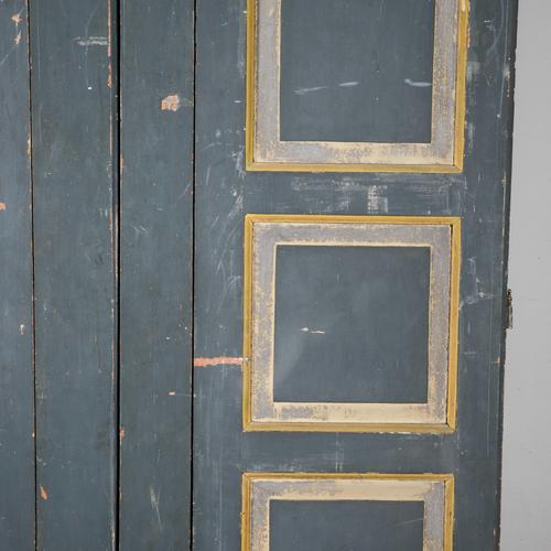 Vintage Painted Double Door For Sale - Image 3 of 9
