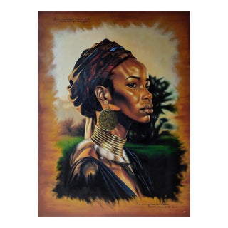 "Unspoken", Oil on Canvas Painting by Franklin Igwenagu For Sale
