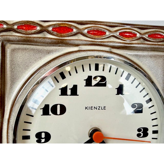Mid-Century Modern Vintage Ceramic Kitchen Wall Clock from Kienzle, 1960s For Sale - Image 3 of 11