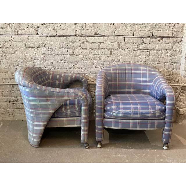 Vladimir Kagan 1980s Postmodern Sculptural Arc Chairs - a Pair For Sale - Image 4 of 9