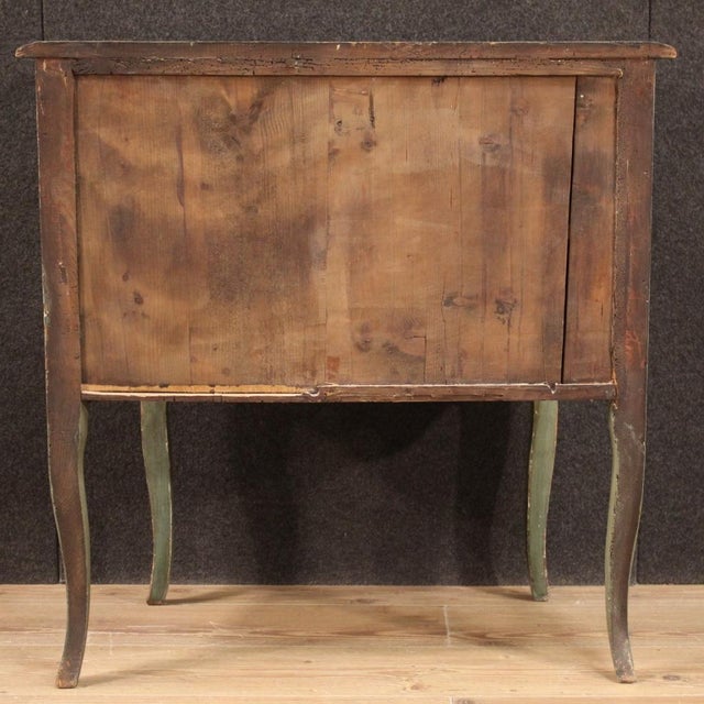 1950s Small 20th Century Lacquered and Painted Venetian Commode, 1950 For Sale - Image 5 of 12