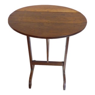 19th Century Small French Walnut Wine Tasting Table For Sale