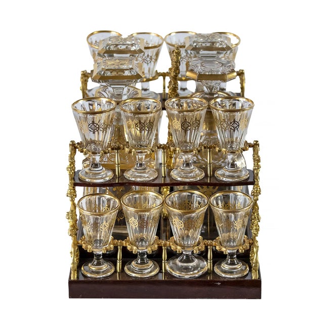 19th Century Napoleon III Liqueur Box, France, Set of 21 For Sale - Image 6 of 12