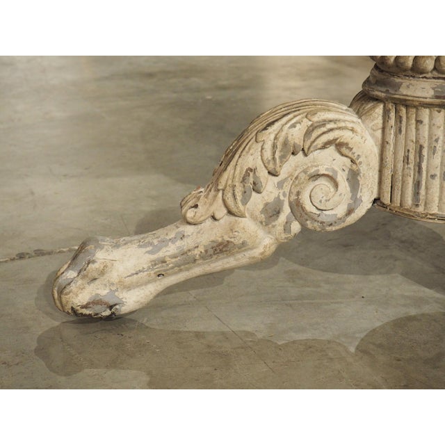 Early 19th Century Painted French Gueridon Center Table With Saint-Anne Marble For Sale In Dallas - Image 6 of 18