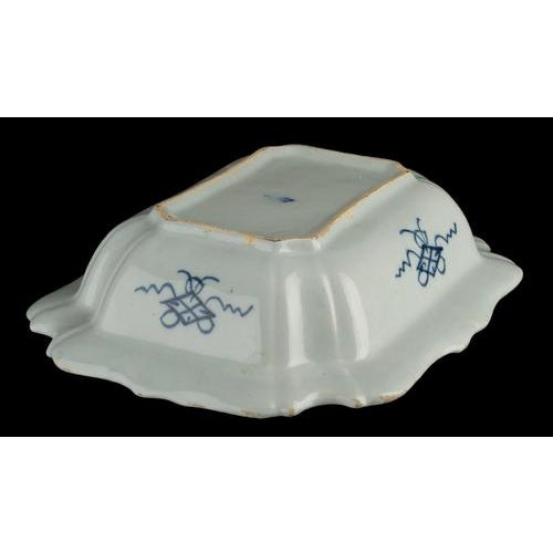 Blue Delft Blue and White Chinoiserie Bowl, 1760s For Sale - Image 8 of 9