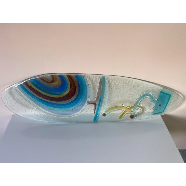 Vintage Art Glass Surf Board Sculpture/Sold For Sale - Image 10 of 10