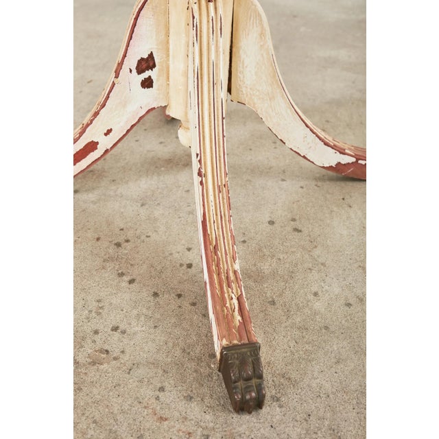 Country Swedish Gustavian Center Table Painted by Ira Yeager For Sale - Image 10 of 13