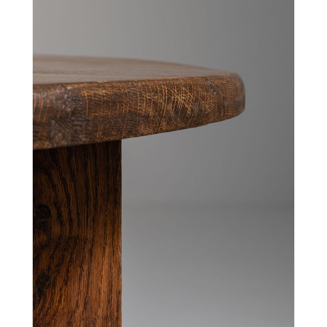 Chestnut 1970s French Chestnut Brown Neo-Renaissance Oak Table in Original Patina For Sale - Image 8 of 15