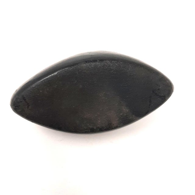 Minimalism 1940s Black Pottery Canoe For Sale - Image 3 of 6