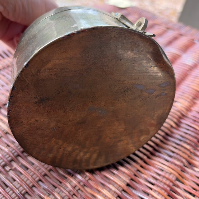 1970s 1970s Pierced Brass Lidded Box / Incense or Trinket Box For Sale - Image 5 of 7