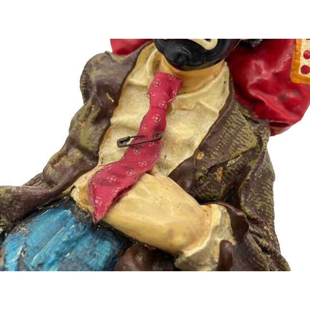 Signed Ron Lee Hobo Clown Resting in Hammock Sculpture on Natural Onyx Base, 1988 For Sale - Image 18 of 18