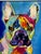 Abstract W Biaggi French Bulldog Painting. Large and Colorful. For Sale - Image 3 of 10
