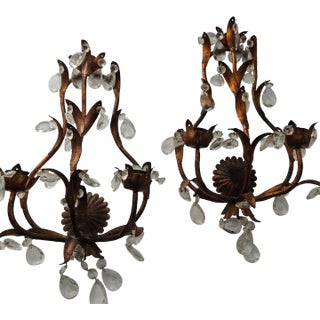 1960s Hollywood Regency Candle Sconces - A Pair For Sale