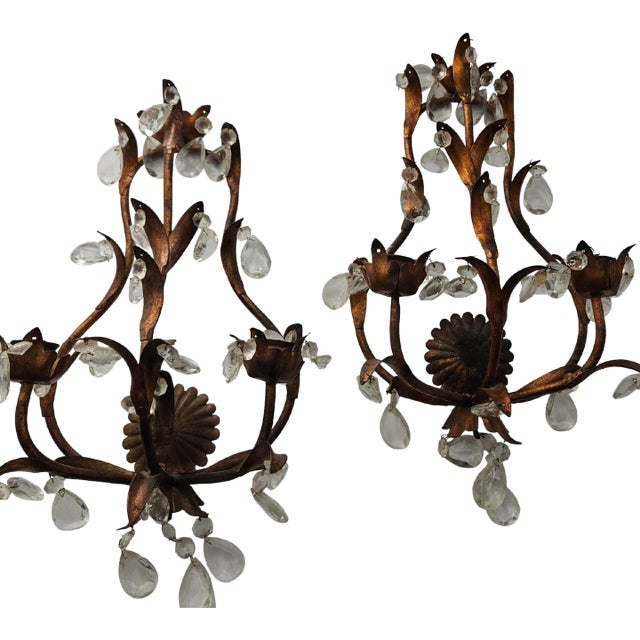 1960s Hollywood Regency Candle Sconces - A Pair For Sale