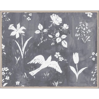 Flower Garden Gris Art Print in Acryic Box by Paule Marrot For Sale