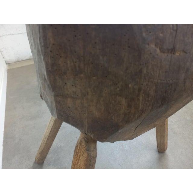 Brutalist Brown Butchers Block For Sale - Image 16 of 17