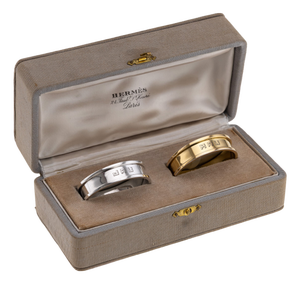 Mid 20th Century French Silver Gilt Napkin Rings from Hermès, 1960s, Set of 2