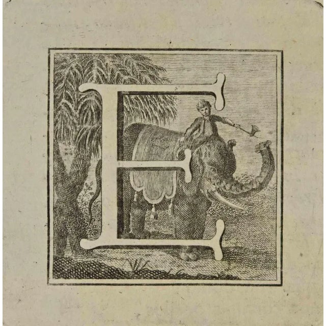 Letter of the Alphabet E, from the series "Antiquities of Herculaneum", is an etching on paper realized by Luigi...