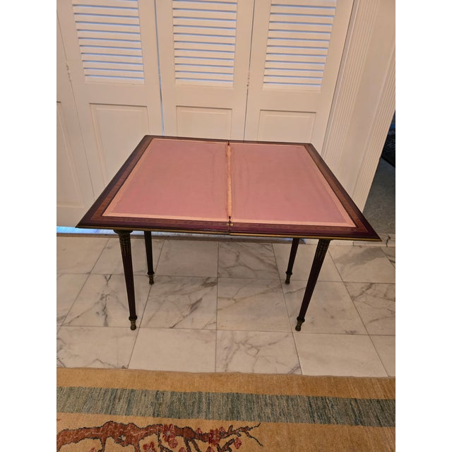 Antique Francois Linke Attributed Flip Top Exotic Table For Sale - Image 9 of 18