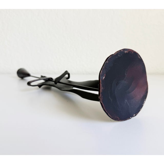Black Brutalist Figurative Candle Holder, 1970s For Sale - Image 8 of 8