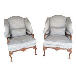 Pair of Early 2000 Deconstucted Style Wingback Chairs For Sale
