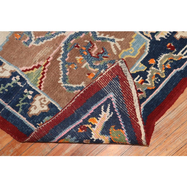 Early 20th Century Tibetan Dragon Horse Cover Textile Rug - 2'5" x 4' For Sale - Image 9 of 18