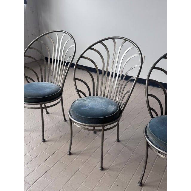 Mid 20th Century Mid Century Steel Sculptural Dining Chairs Attributed to Arthur Umanoff For Sale - Image 5 of 16