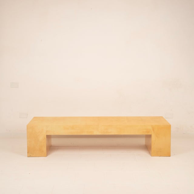 Mid-Century Parchment Custom Made Coffee Table from Tura Milano, 1970 For Sale - Image 4 of 18