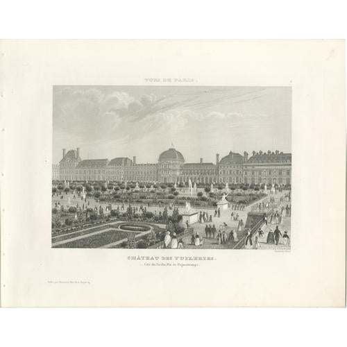 Paris Views: Palais Royal, Bourse, 1855, Engravings, Set of 6 For Sale - Image 4 of 11