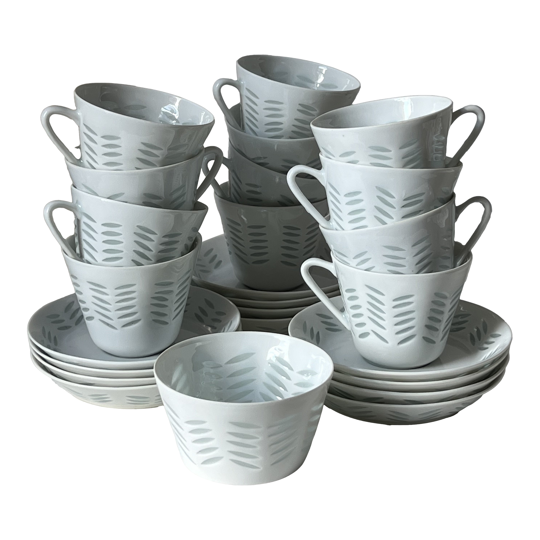 25 Piece Rice Porcelain Friedl Holzer-Kjellberg Tea Set for Arabia