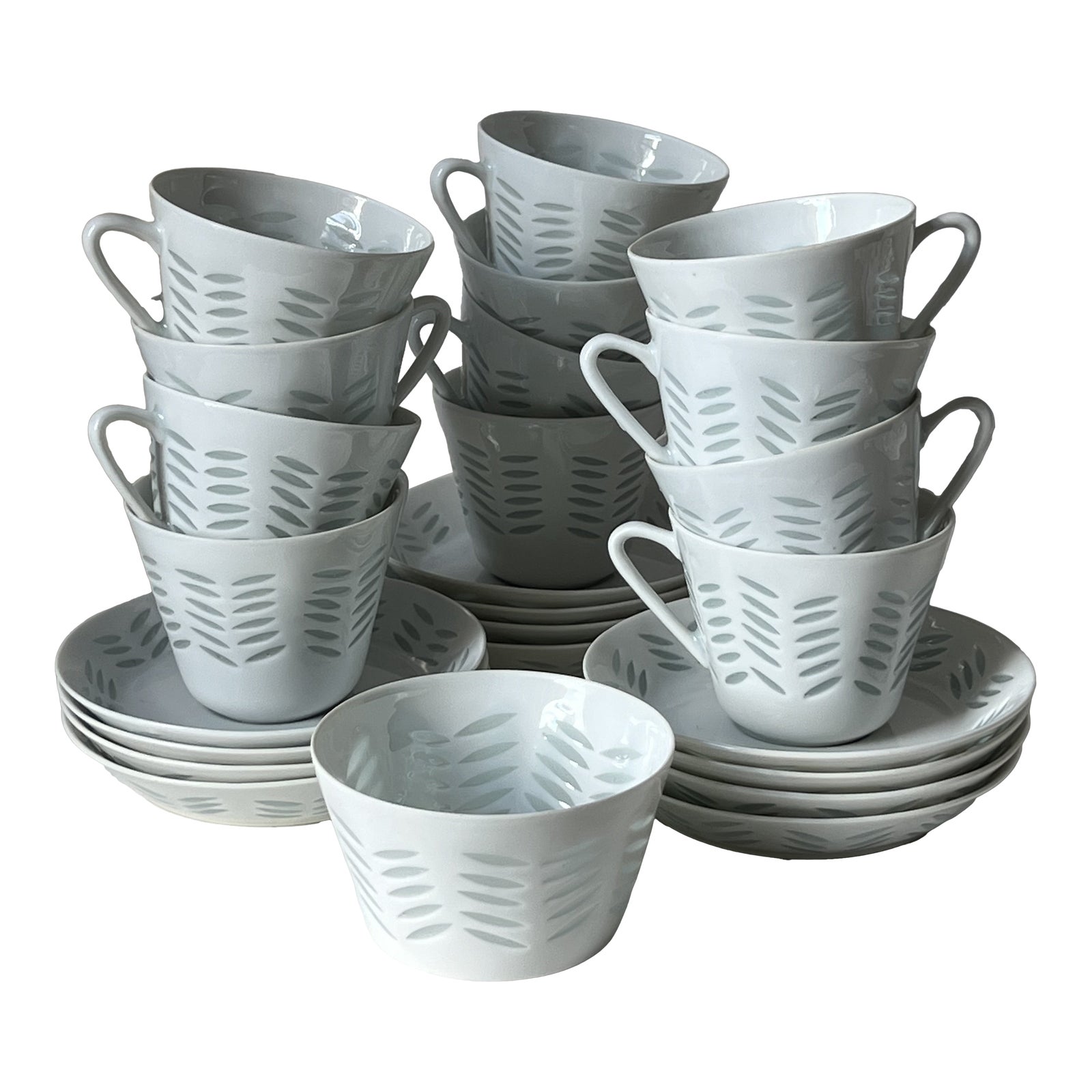 25 Piece Rice Porcelain Friedl Holzer-Kjellberg Tea Set for Arabia