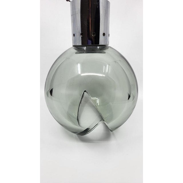 Eye Ball Ceiling Light in Glass and Chrome, 1970s For Sale - Image 4 of 9