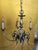 Cream Chandelier and Wall Sconces in Silver and Crystal Glass, 1940s, Set of 3 For Sale - Image 8 of 18