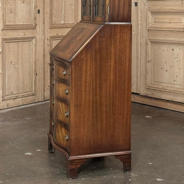 Antique English Mahogany Secretary ~ Bookcase For Sale - Image 13 of 18