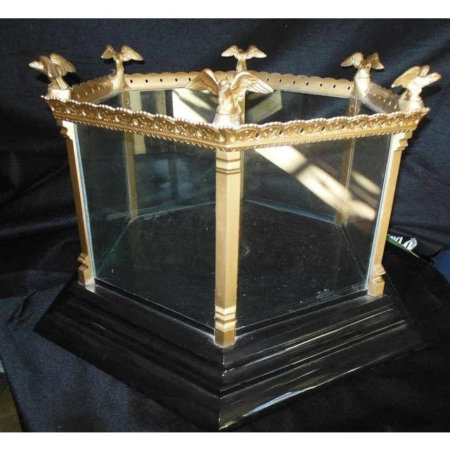 Early 20th Century Vintage Hexagonal Fish Tank With Fountain For Sale - Image 5 of 11