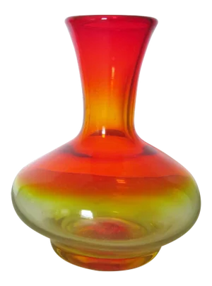 Mid 20th Century Blenko Amberina Glass Vase