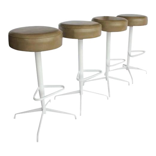 MidCentury Reupholstered Bar Stools Set of 4 Chairish