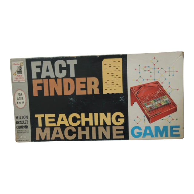 1962 Fact Finder Teaching Machine Game MB Board Game For Sale