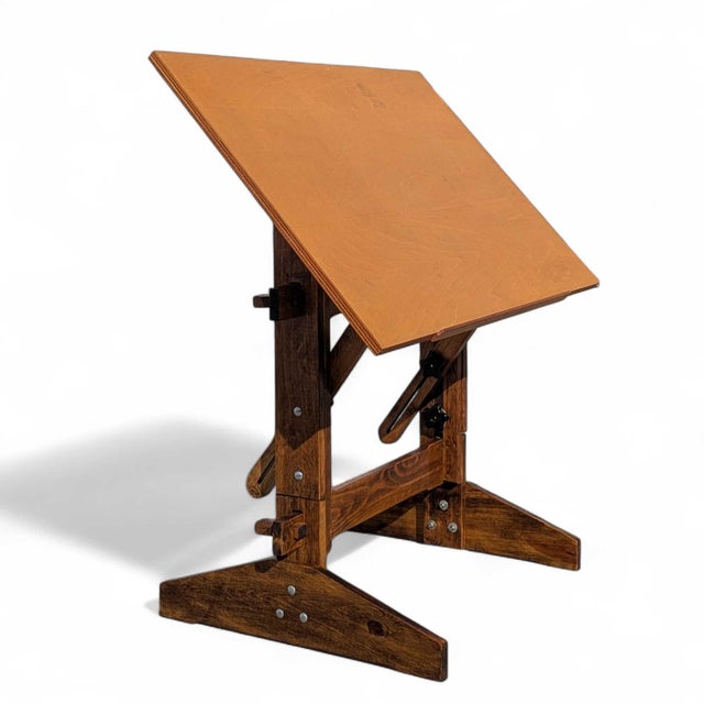 Mid-Century Versa Tables Adjustable Wood Drafting Table, 20th Century For Sale - Image 15 of 16